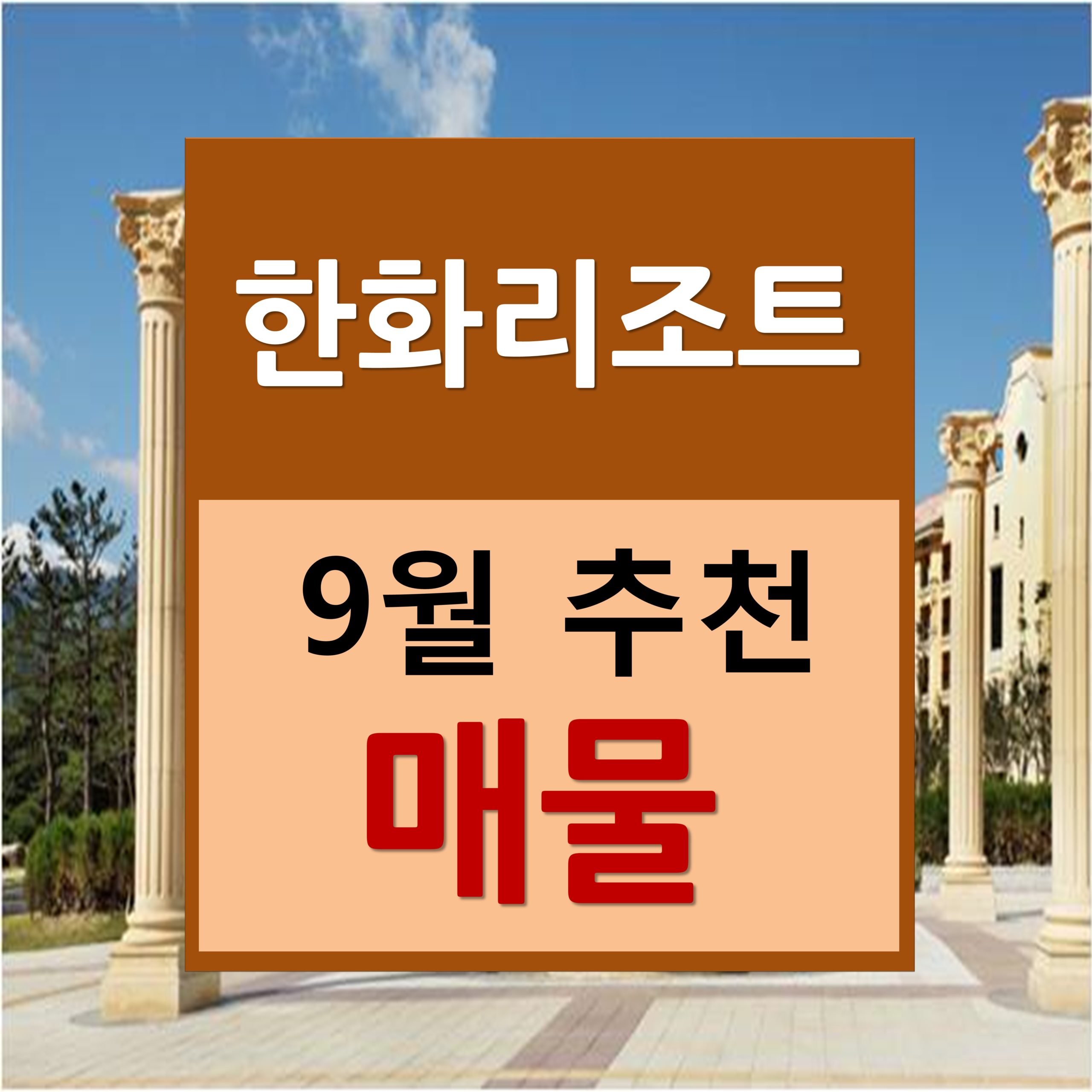 한화리조트 회원권 9월 추천매물